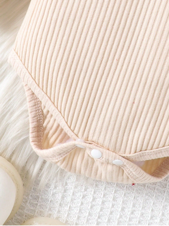 Baby Girl 2-Piece Bodysuit & Corduroy Dress Set – Autumn/Winter