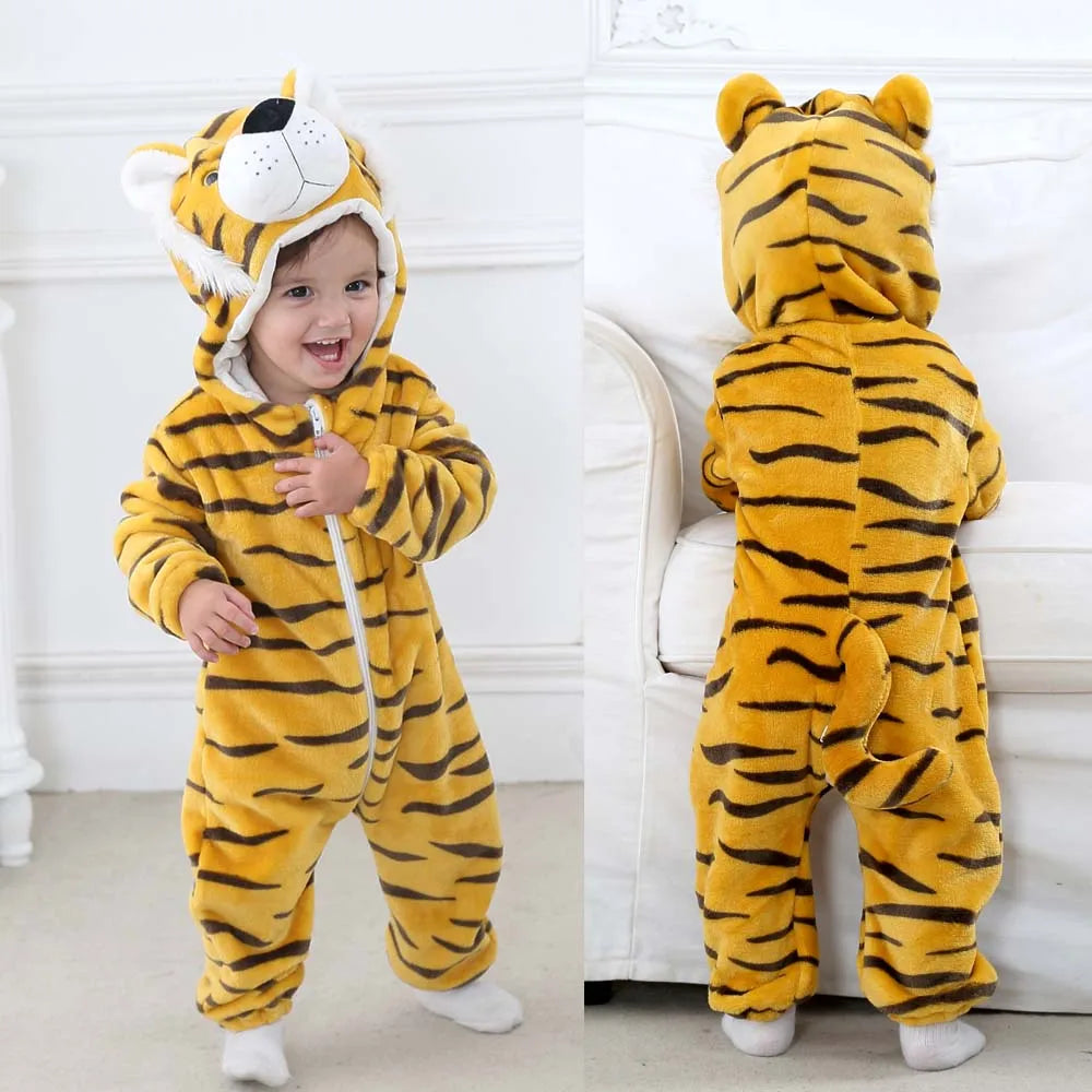 Baby Clothes Winter Pajamas Flannel Thermal Pijamas for Toddler Kids Boys Girls Squirrel Cow Onesies Infant Jumpsuit Pyjamas