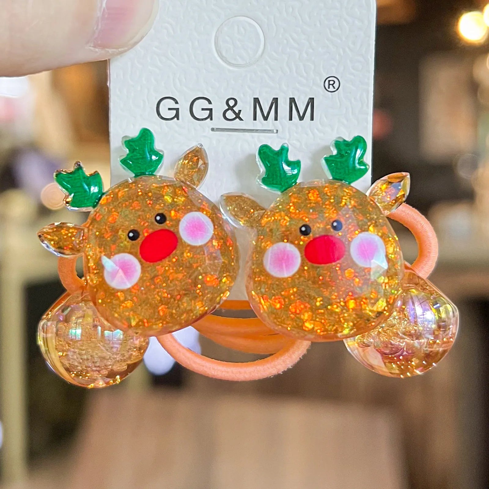 2/5 Pcs Cute Christmas Tree Princess Elastic Hair Bands Kids Hair Accessories Girls Hair Ropes Princess Headwear for Children