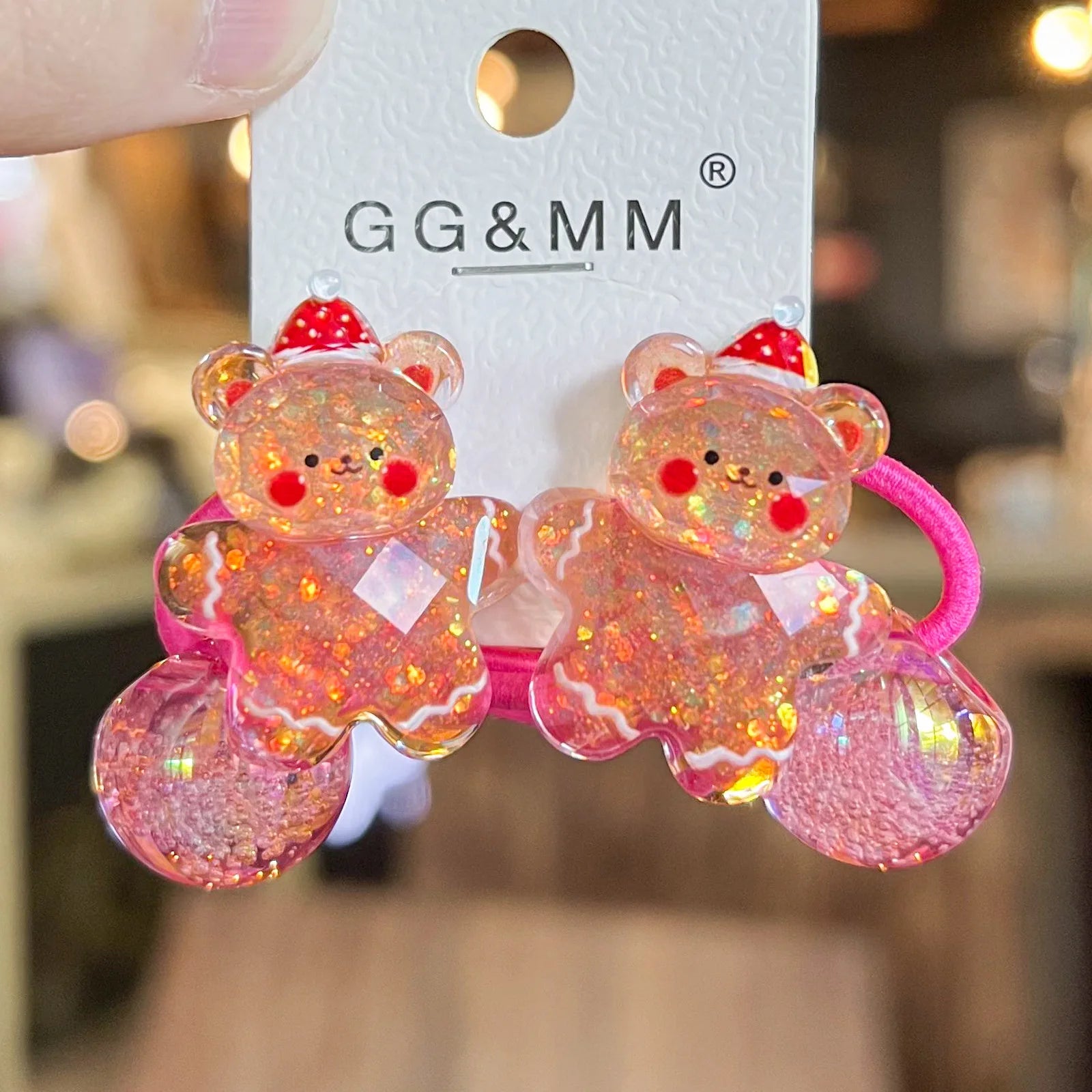 2/5 Pcs Cute Christmas Tree Princess Elastic Hair Bands Kids Hair Accessories Girls Hair Ropes Princess Headwear for Children