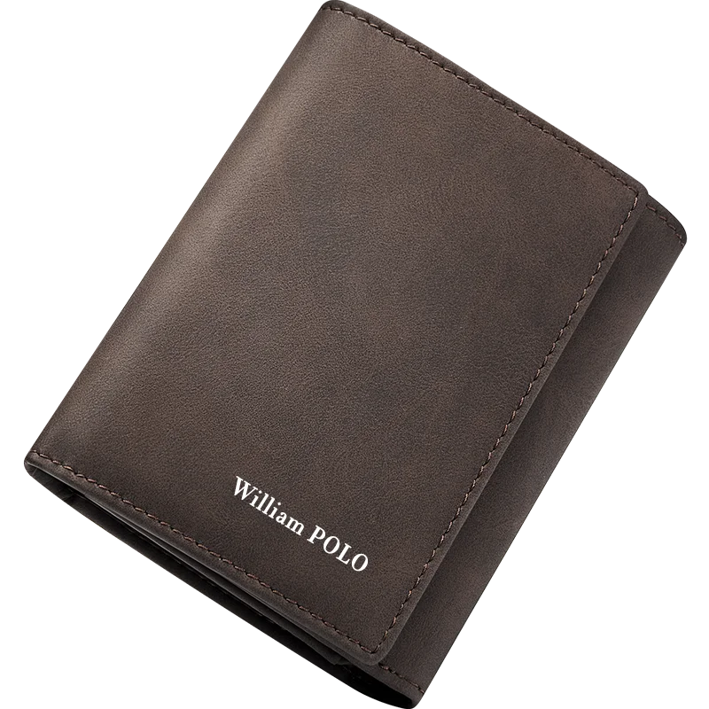 Wallet Men's short multi-functional wallet Driver's license Youth coin wallet card bag casual blue