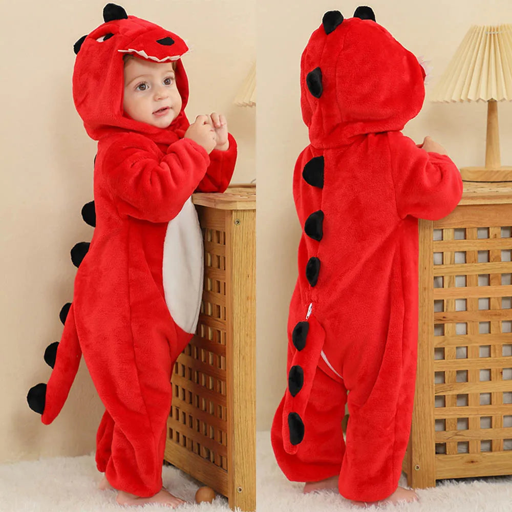 Baby Clothes Winter Pajamas Flannel Thermal Pijamas for Toddler Kids Boys Girls Squirrel Cow Onesies Infant Jumpsuit Pyjamas