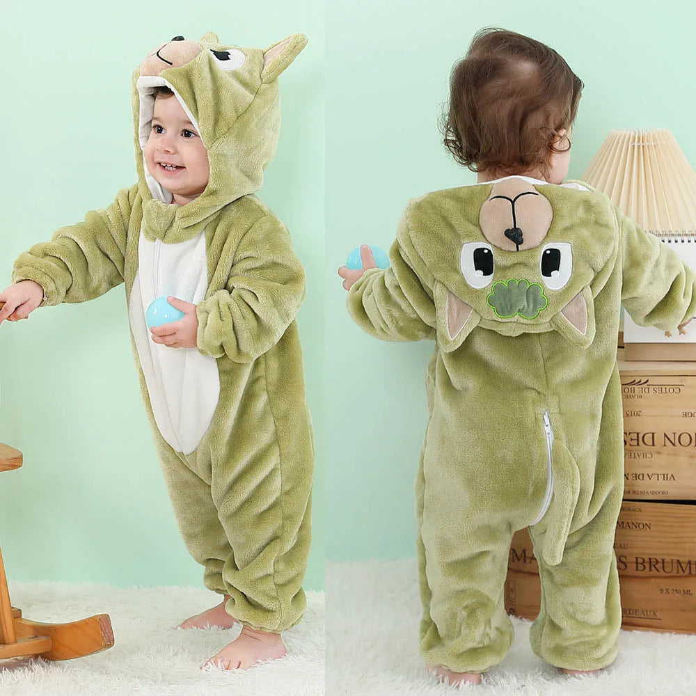 Baby Clothes Winter Pajamas Flannel Thermal Pijamas for Toddler Kids Boys Girls Squirrel Cow Onesies Infant Jumpsuit Pyjamas