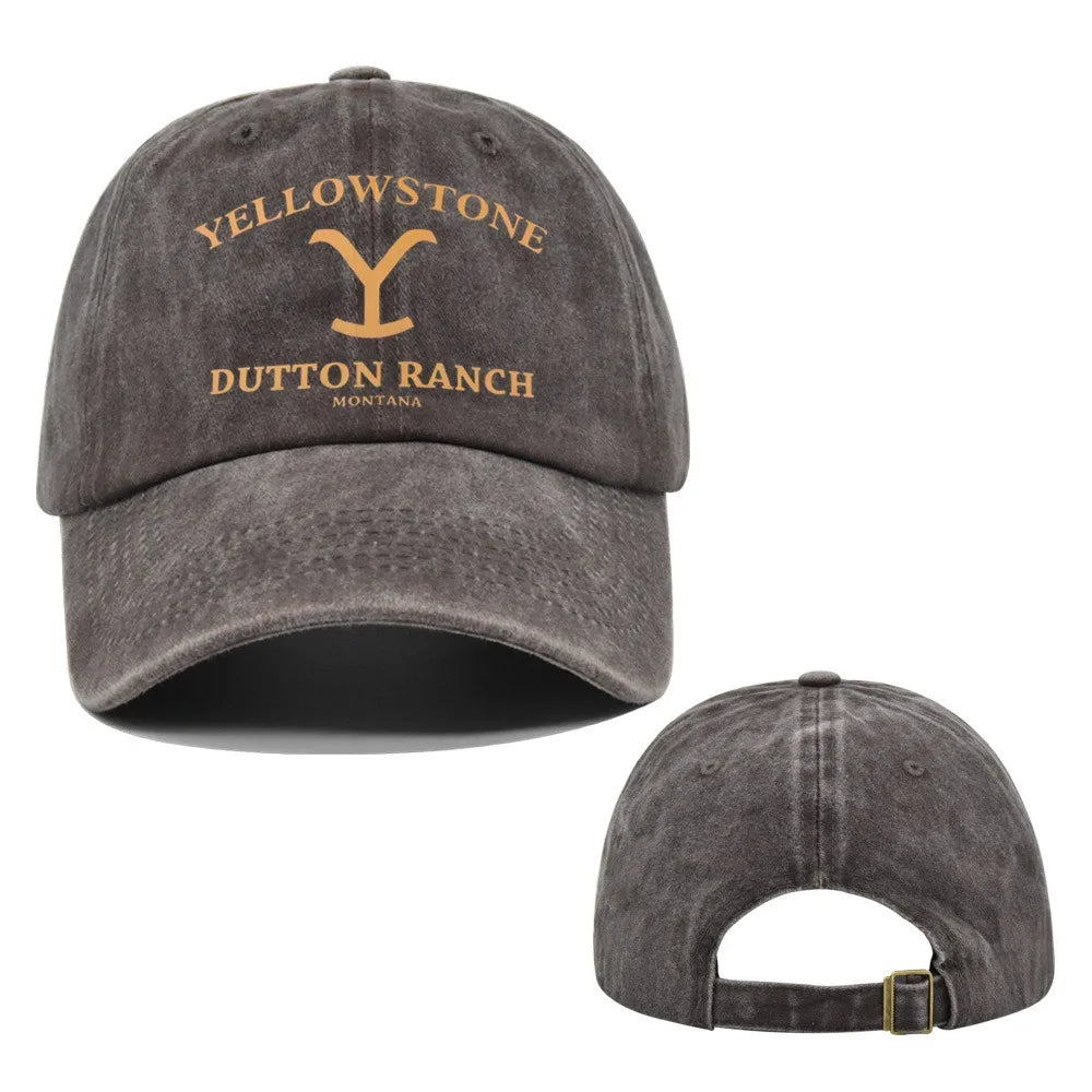Yellowstone Dutton Ranch Baseball Cap Vintage Washed Sports Hat Distressed UV Protection Hat Unisex Snapback Hat Visors
