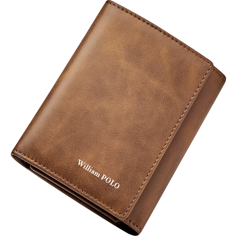 Wallet Men's short multi-functional wallet Driver's license Youth coin wallet card bag casual blue