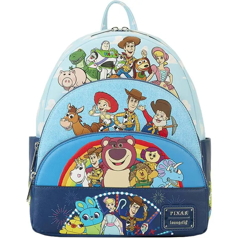 Pixar Toy Story Mini Backpack - 3-Pocket Lightweight Bag For Kids, Official Movie Character Schoolbag, Boys Girls Gift