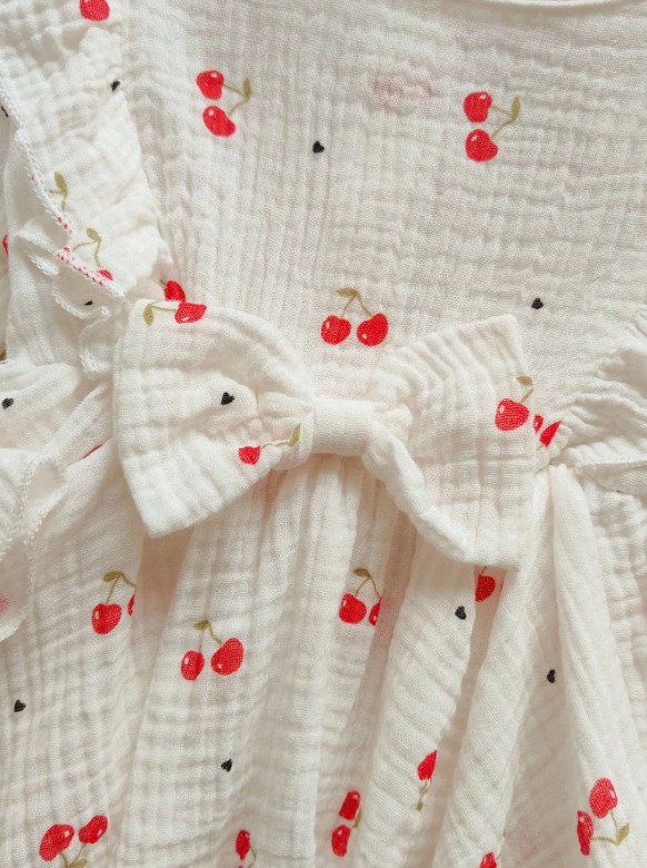 Vintaside Kids Baby Girls' Linen Blend Bodysuit, Long Sleeve & Pants, Comfortable Spring/Autumn