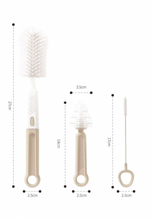 Baby Silicone Bottle Brush, Pacifier Brush, Straw Cleaning Tool, Bottle Mouth Brush