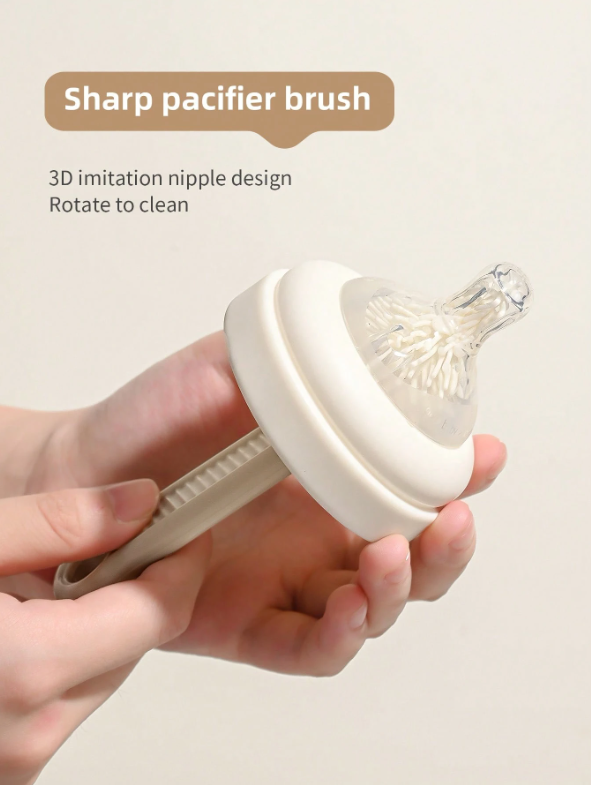 Baby Silicone Bottle Brush, Pacifier Brush, Straw Cleaning Tool, Bottle Mouth Brush