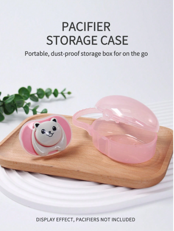 KUNT 1pc Multicolor PP Material Portable Baby Pacifier Dust-Proof And Dirt-Resistant Storage Box