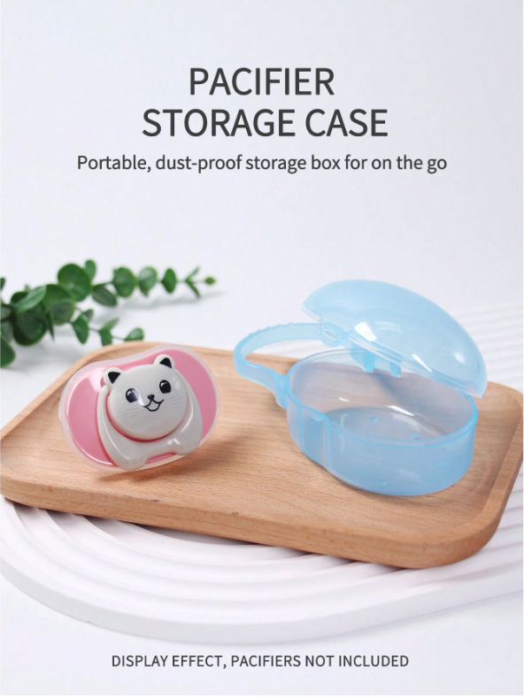 KUNT 1pc Multicolor PP Material Portable Baby Pacifier Dust-Proof And Dirt-Resistant Storage Box