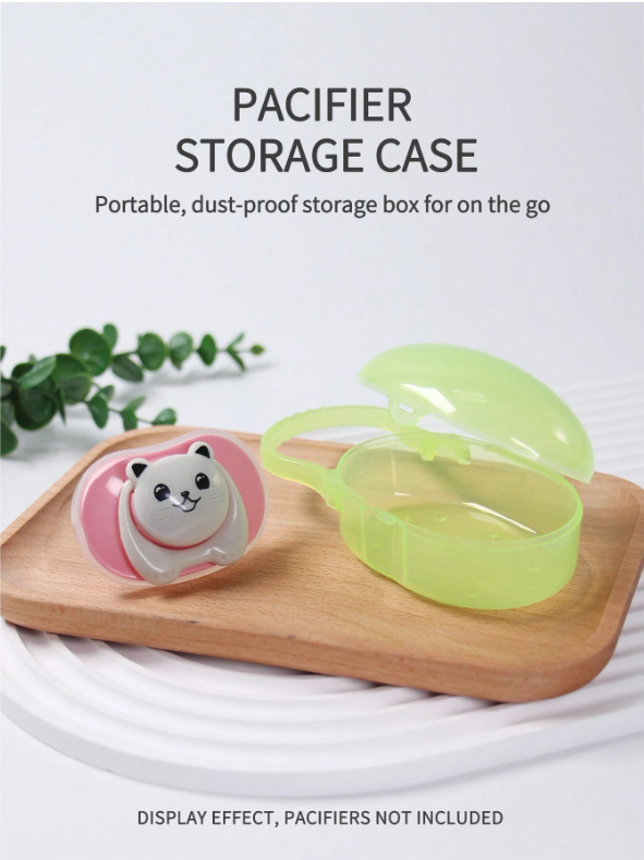 KUNT 1pc Multicolor PP Material Portable Baby Pacifier Dust-Proof And Dirt-Resistant Storage Box