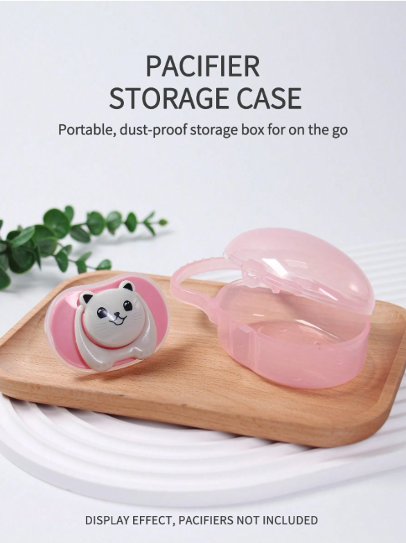KUNT 1pc Multicolor PP Material Portable Baby Pacifier Dust-Proof And Dirt-Resistant Storage Box