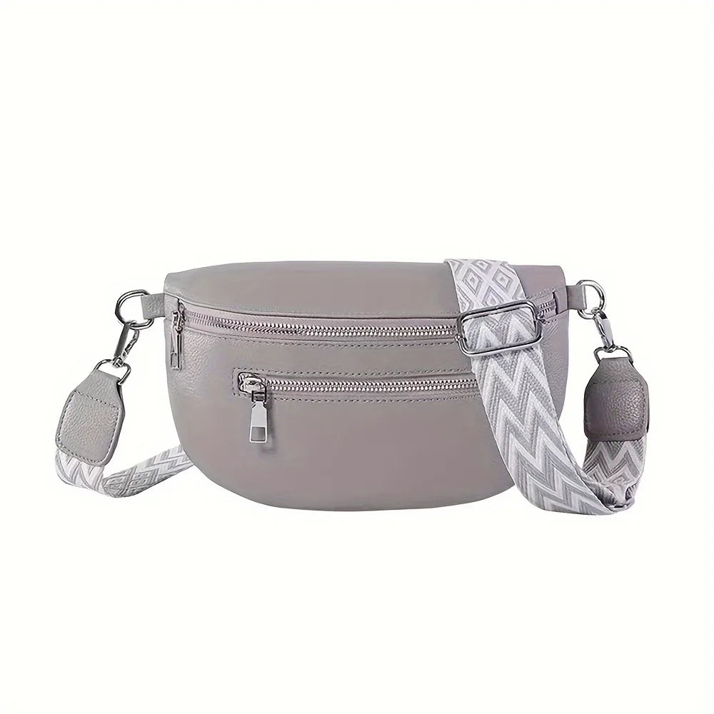 Soft Leather Women Fashion Casual Fanny Pack Saddle Bag New Fashion Chest Bag Single Shoulder Crossbody Bag Travel Mobile Phone