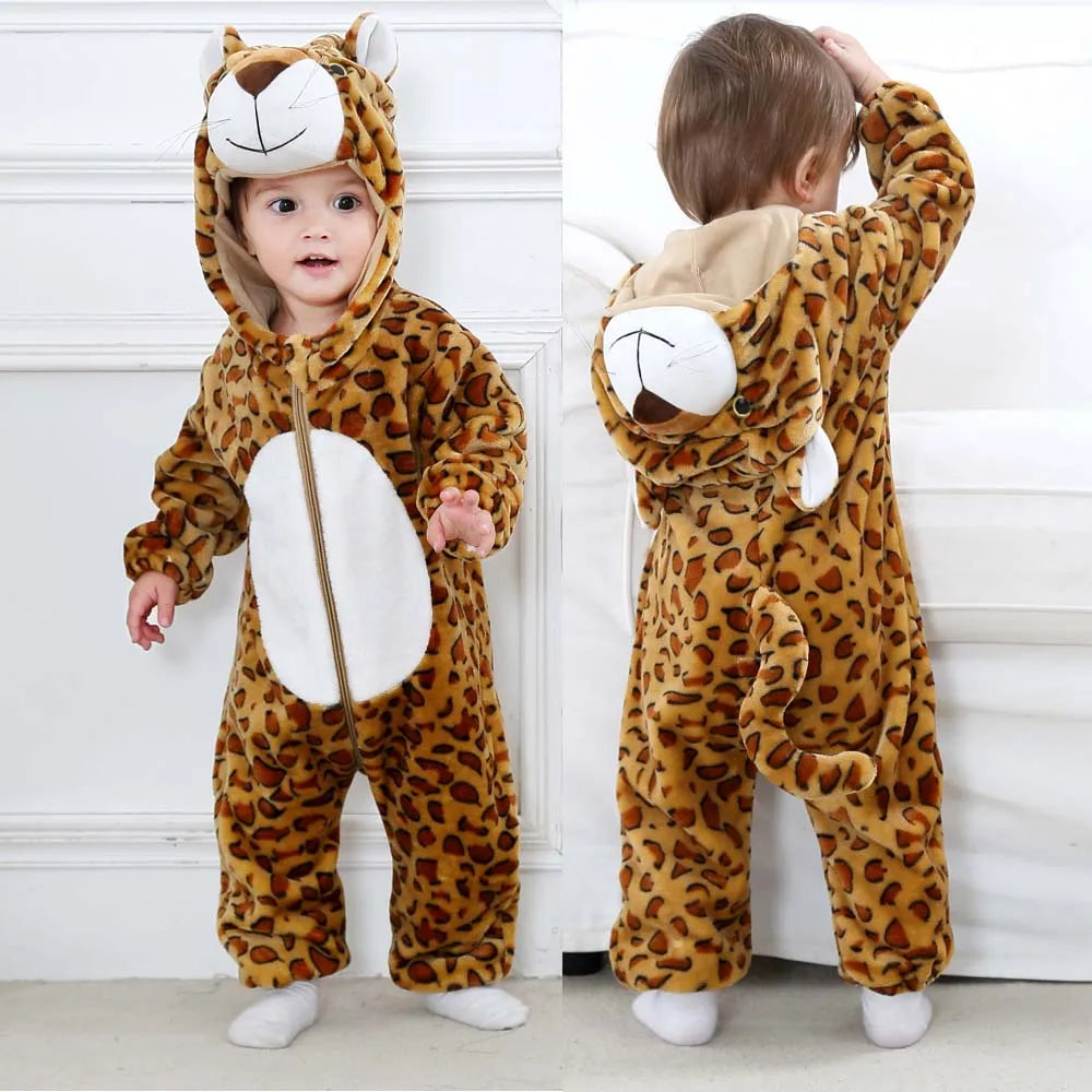 Baby Clothes Winter Pajamas Flannel Thermal Pijamas for Toddler Kids Boys Girls Squirrel Cow Onesies Infant Jumpsuit Pyjamas