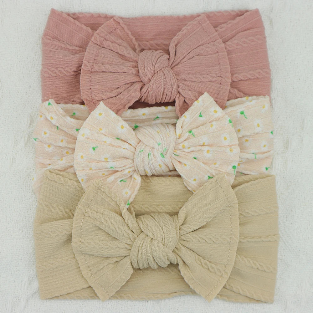 3Pcs/Set Baby Girl Headbands Lot Bows Baby Headband Newborn Gift Elastic Hair Bands Children Turban Kids Infant Hair Accessories