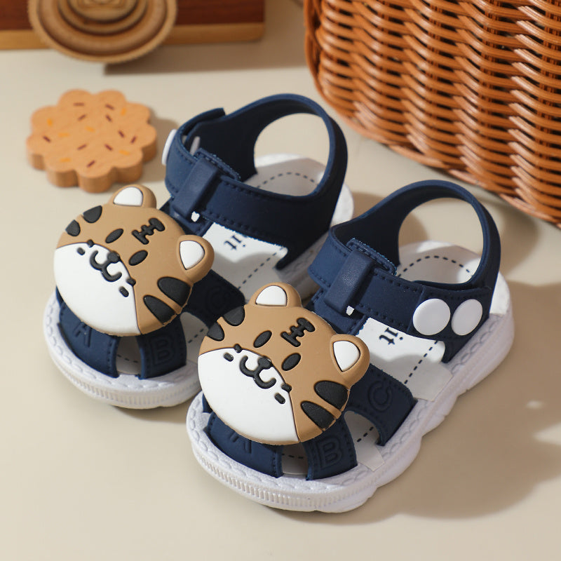 VICVAIT  03 Years First Walkers Soft Sole NonSlip Shoes  Cute Cat Paw  Tabby Cat Print Snap Closure AllSeason IndoorOutdoor PVC Sandals with White Lining Unisex Walking Sneakers New Born Shoed